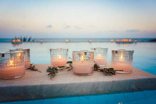 Candles for outdoor parties, yacht parties, and entertaining